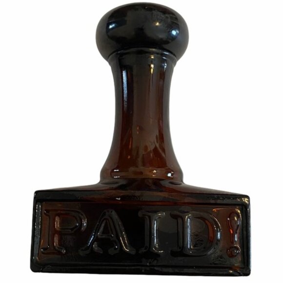 Vintage Avon Paid Stamp Decanter Glass - Picture 1 of 7